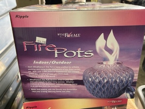 lot 132 image: Wind Flame IndoorOutdoor Tabletop Fire Pot NEW