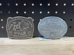 lot 27 image: Hesston National Rodeo Belt Buckles