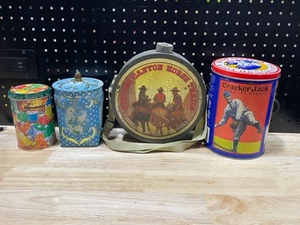 lot 53 image: Vintage Canisters and Canteen