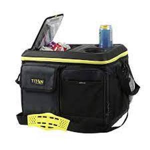 lot 30 image: Titan 50-Can Collapsible Cooler-Yellow