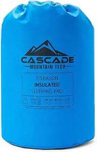 lot 65 image: Cascade Mountain Tech Camping Sleeping Pad with Pillow & Carry Bag-Blue