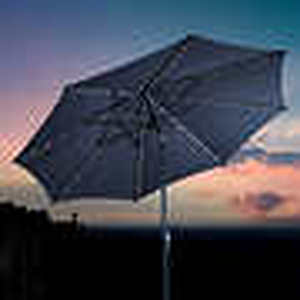 lot 76 image: Sunvilla 10 Round Solar LED Market Umbrella-No Base