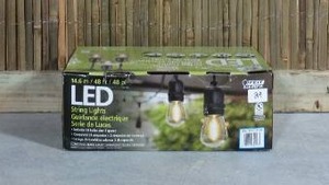 lot 54 image: Feit Electric 48ft LED String Light Wshatter proof bulbs - 710090