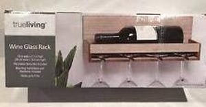lot 105 image: Wine Glass Rack Trueliving 15 in X 5.3 in-space for 4 wine glasses