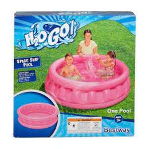 lot 120 image: H2OGo Inflatable Pink Space Ship Kids Swimming Pool - 135 gal