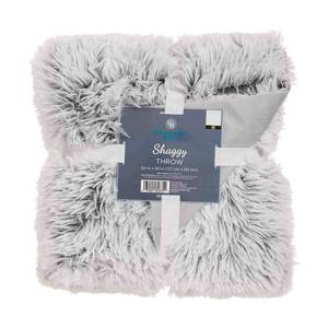 lot 133 image: Comfort Bay Mink Shaggy Throw Blanket, 50 X 60 Inches