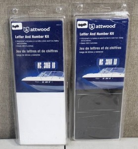 lot 137 image: Set of 2 attwood Lettering and Number Kit-Whit & Black