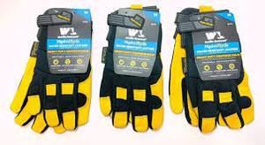 lot 145 image: Wells Lamont Mens HydraHyde Leather Medium Work Gloves, 3-Pairs