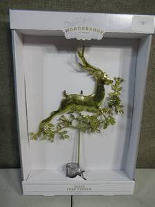 lot 151 image: 13 Wondershop Unlit Tree Topper- Prancing Reindeer
