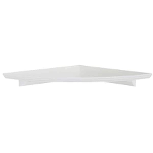 lot 198 image: 12 in. W x 12 in. D White Floating MDF Corner Decorative Wall Shelf