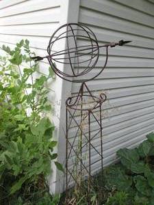 lot 224 image: Spinning Sundial globe tower style lawn ornament