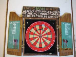 lot 100 image: Wall mount Marlboro Country store Dart board