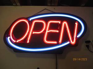 lot 103 image: Bar style neon OPEN sign 