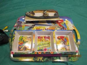lot 124 image: Travel themed serving pieces Why wait til 5 Its 4 oclock somewhere