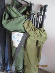 lot 73 image: Pair of folding camping chairs in carrying bags