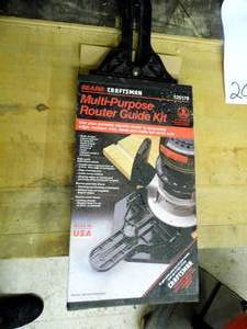 lot 21 image: Sears Craftsman multi-purpose router guide kit in original box
