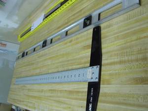 lot 42 image: Large Master Mechanic t-square and level set
