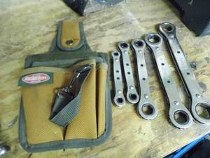 lot 255 image: Tool pouch with specialty Buffalo brand ratcheting wrenches