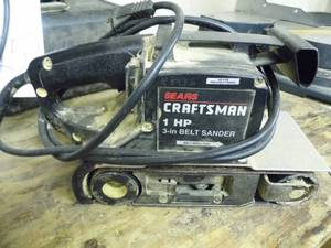 lot 260 image: Sears Craftsman 3 belt sander with extra sanding belt