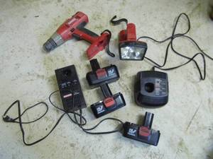 lot 267 image: Craftsman cordless tools complete with batteries and chargers