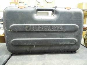 lot 275 image: Black and Decker cordless Sawzall style reciprocating saw in hardside case with battery and charger