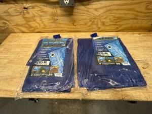 lot 35 image: Lot of 2 All Purpose Tarps- 6ft x 8ft