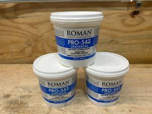 lot 66 image: ROMAN Lot of 3 Quarts of PRO-543 Universal Wallpaper Adhesive
