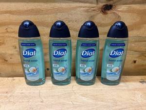 lot 79 image: DIAL Lot of 4 Bottles of- Liquid Hand Soap- Tropical Breeze (8.5 oz per bottle)
