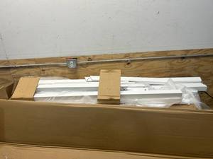lot 84 image: Signature Design by Ashley Flannibrook Contemporary House Bed Frame, Full, White