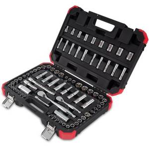 lot 17 image: SUNEX 3879 14 & 12 Drive Master Chrome Socket Set, SAEMetric, 6 Pt., 8 Pt., 12 Pt., 532  34, 4mm  19mm, 79Piece