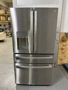 lot 10A image: GE Profile 27.9 Cu. Ft. Smart Fingerprint Resistant 4-Door French-Door Refrigerator with Door In Door (0612231025)