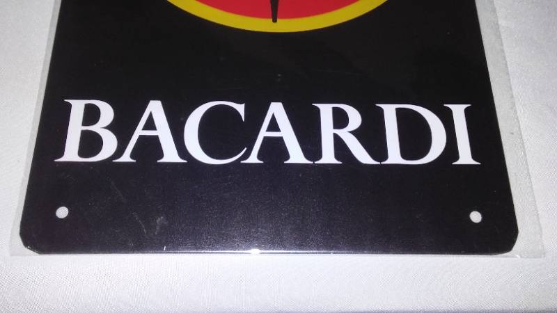 lot 674 image: Bacardi Rum Metal Sign.