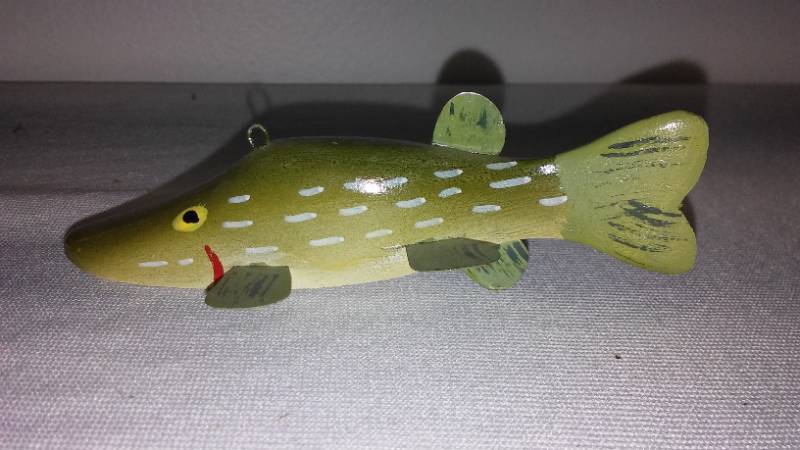 Vintage Collectible Spear Fishing Decoy Lawrence Bethel, Northern Pike   Simple Shipping! Antiques, Vintage, Collectible and NEW! Quality Lots!  NASCAR Earnhardt, Redlin Prints, Lawrence Bethel Decoys, Harley, Disney,  Coke, Toys, Art, Furniture