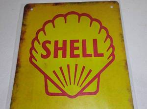 lot 513 image: New Shell Metal Sign.