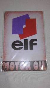 lot 593 image: Elf Motor Oil Metal Sign.