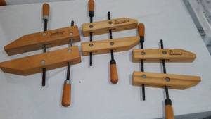 lot 598 image: Jorgensen and Hempe Wood Clamps (3).