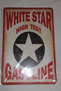 lot 624 image: White Star Gasoline Metal Sign.