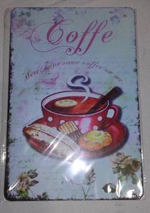 lot 626 image: Coffee Metal Sign.