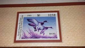 lot 669A image: Signed Terry Redlin Print North Dakota Duck Stamp.