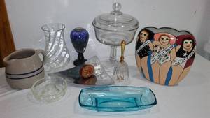 lot 692 image: Candy Dish, Fun Seekers Vase and More.