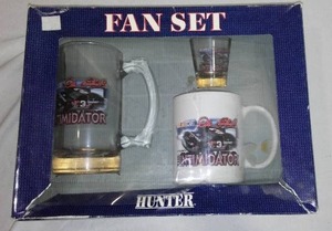 lot 727 image: Dale Earnhardt The Intimidator Fan Set. Mugs And Shot Glass.