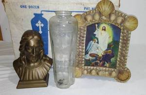 lot 758 image: Spiritual Lot. Bottle Vases (12), Picture, And Figurine.