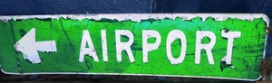 lot 718 image: Airport Sign, Metal.