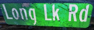 lot 721 image: Long Lk Rd Metal Sign