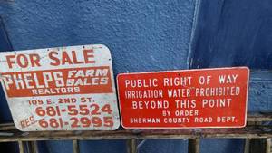 lot 723 image: Public Right Of Way And For Sale Metal Signs.
