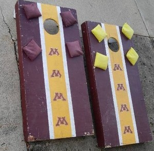 lot 741 image: Minnesota Golden Gopher Corn Hole Boards.