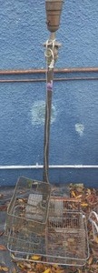 lot 710 image: Vintage Floor Lamp and Metal Crates.
