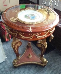 lot 787 image: Casa Padrino Baroque Mahogany Style Side Table.