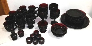 lot 790 image: ROMAN ROSETTE 1876 Cape Cod Stemware and more.