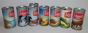 lot 797 image: 1963-1980 Schmidt Beer Cans (8)